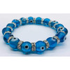 Evil Eye In Aqua Bracelet 8 mm.