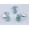 Adjustable Aquamarine Rings (Set Of 3)