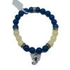 Lapis, Honey Jade, Ganesha Bracelet 8 mm.