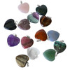 Various Stones Heart (Set Of 24) 3/4" (20 mm.)