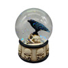 Raven On Skull Water Globe 3 1/4"