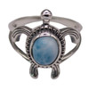 Larimar Turtle Ring Size 8