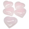 Calcite, Pink Heart (Set Of 5) 2"