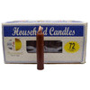 Brown 4" Household Candles (Set Of 72)