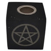 Pentagram Black Onyx Chime Candle Holder