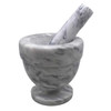 White Marble Mortar And Pestle Set 4"
