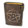 Pentagram w/ Stone Aged Looking Paper Leather Journal w/ Latch