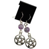 Amethyst Pentagram Earrings