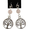 Rose Quartz Tree of Life Earrings