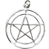 2-Circle Pentagram Sterling Silver Pendant