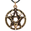 Pentagram Stag Bronze Necklace