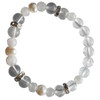 Quartz, Rainbow Moonstone, Pearl Gemstone Bracelet 8mm