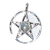 Pentagram Moonstone Sterling Silver Pendant 11/16"