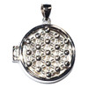 Flower of Life Locket Sterling Silver Pendant 3/4"