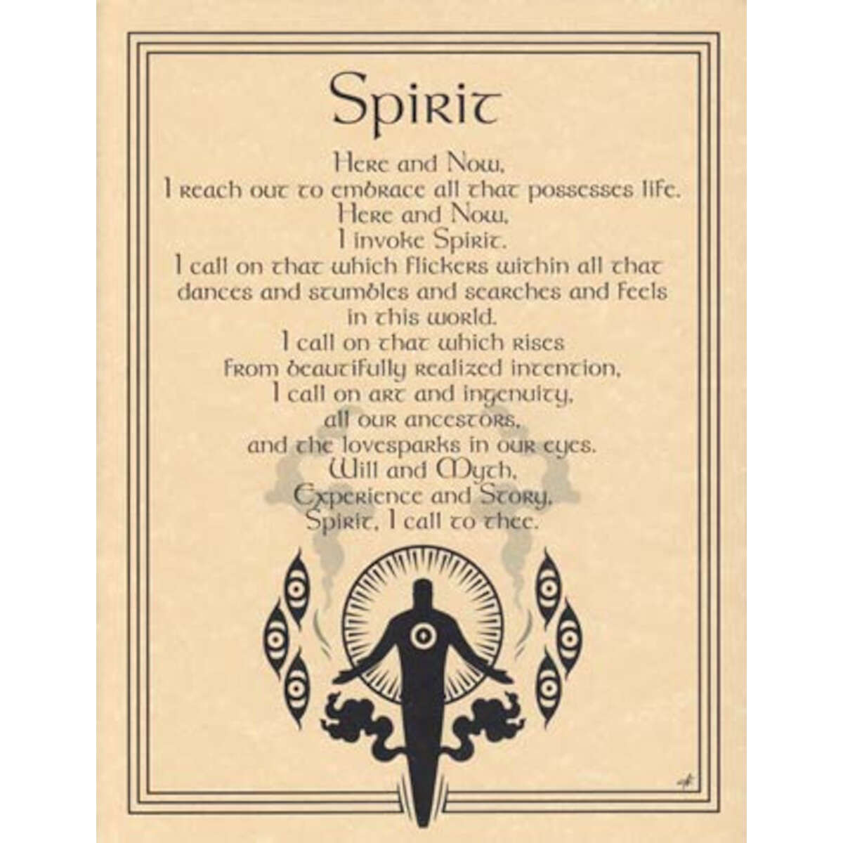 Spirit Invocation Poster - The Ancient Sage Metaphysical Store