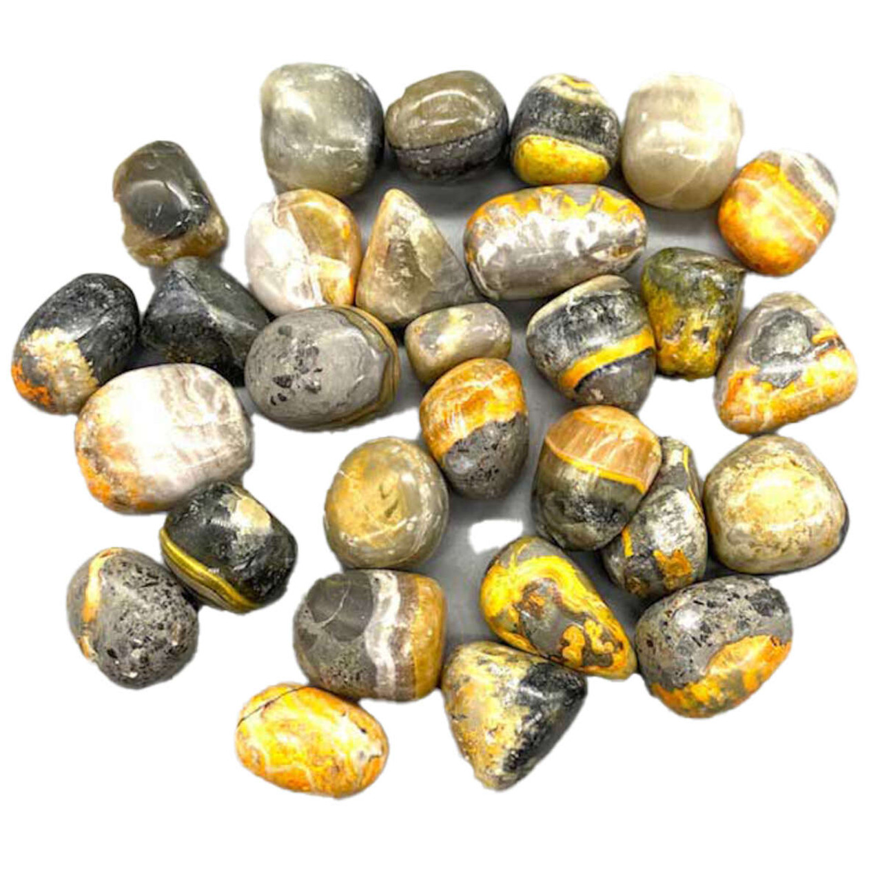 Jasper, Bumble Bee Tumbled Stones 1 lb.