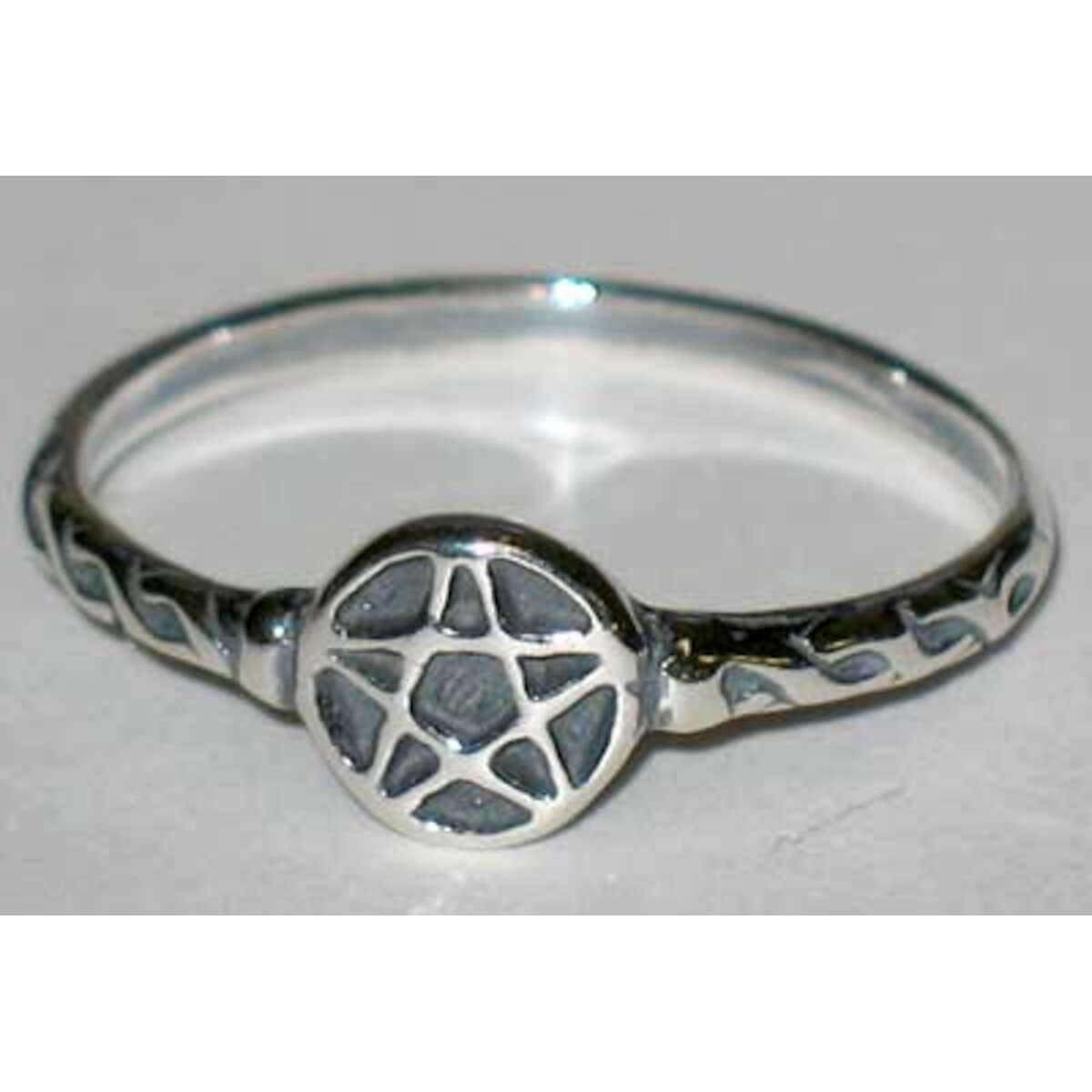 Pentagram Sterling Silver Ring Size 5