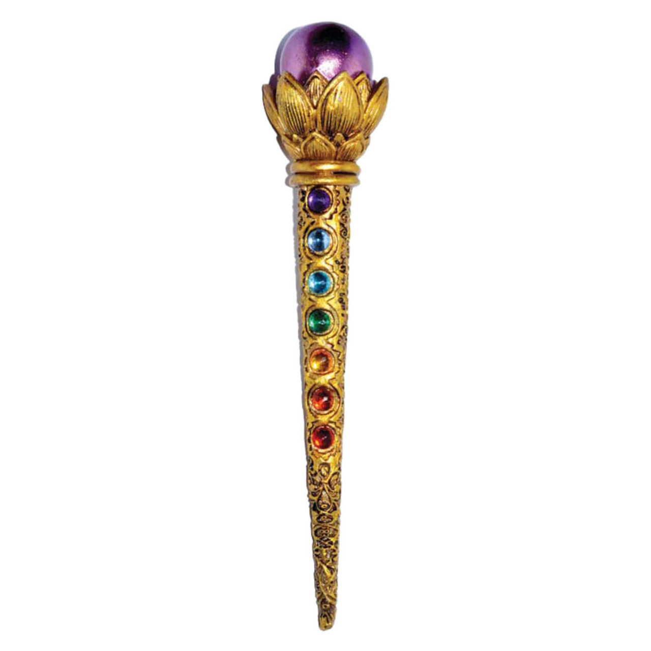 Ball & Chakra Stones Wand 8 1/2"