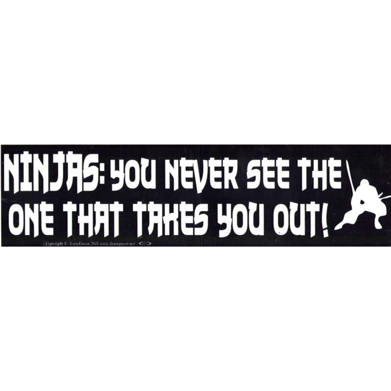 Ninjas: You Never See the One That Takes You Out Bumper Sticker