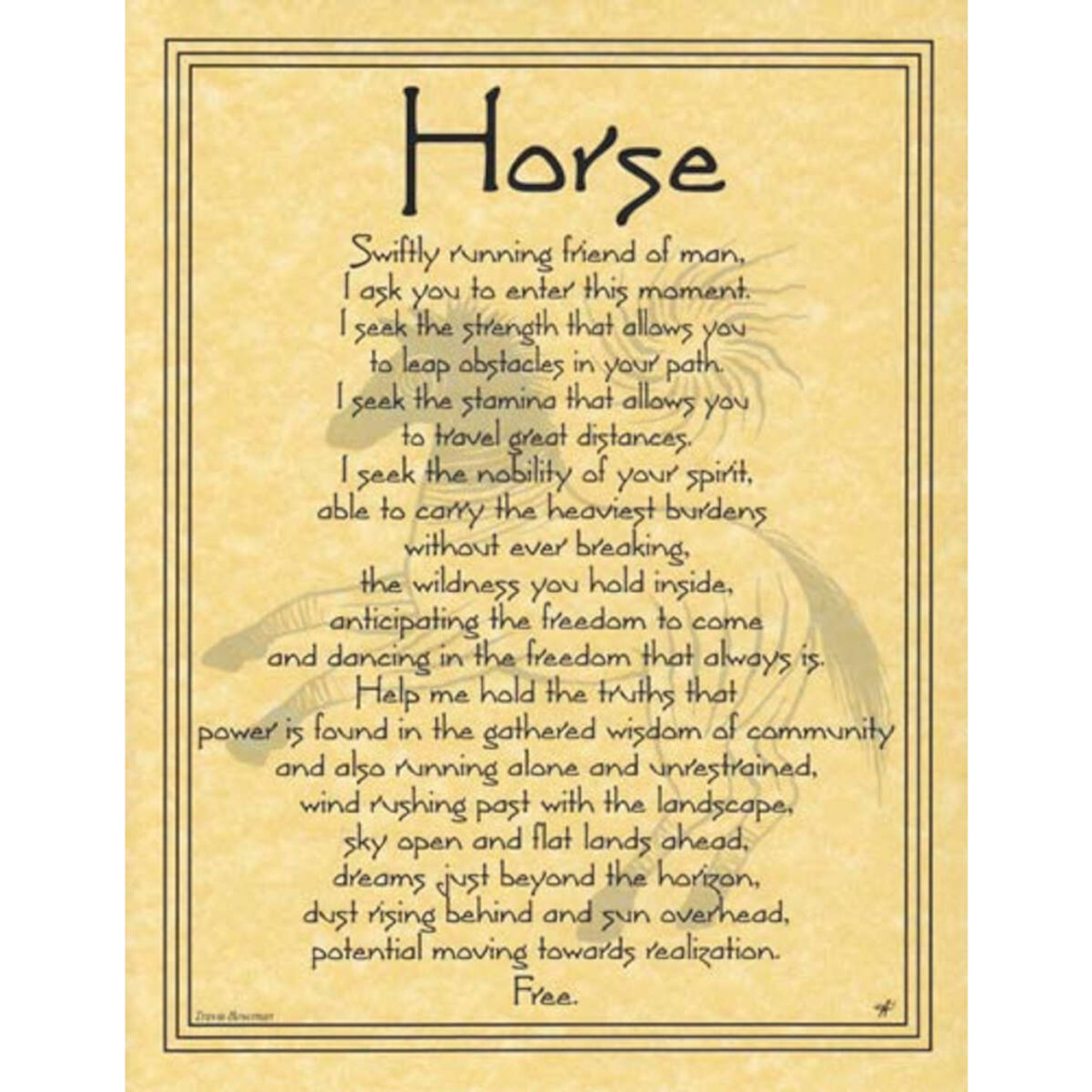 Horse Prayer Poster