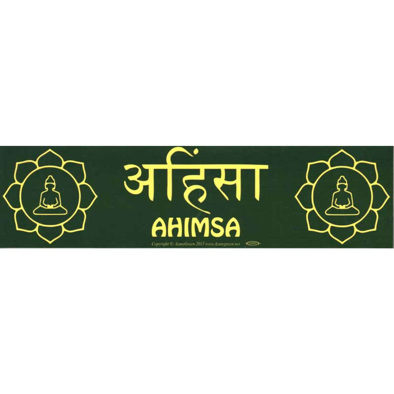 Ahimsa Lotus Bumper Sticker