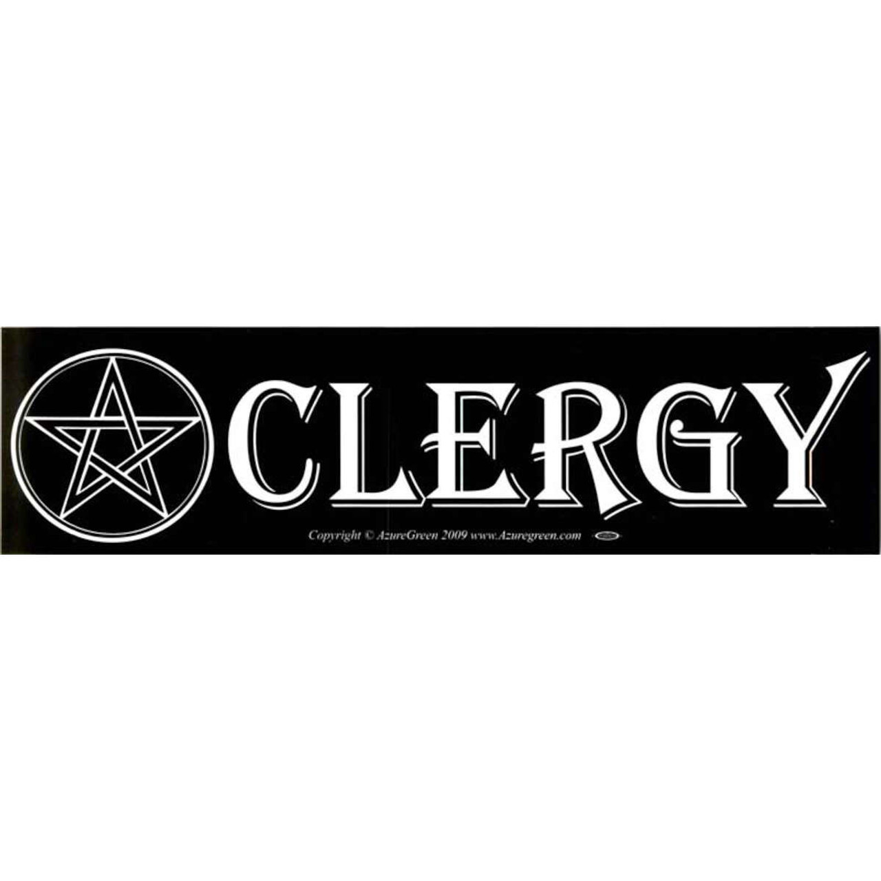 Clergy (with Pentacle) Bumper Sticker