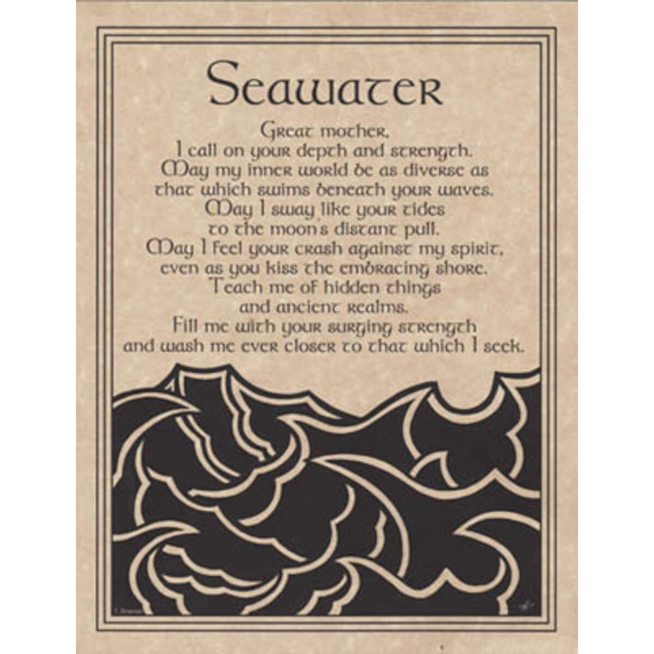 Seawater Prayer Poster