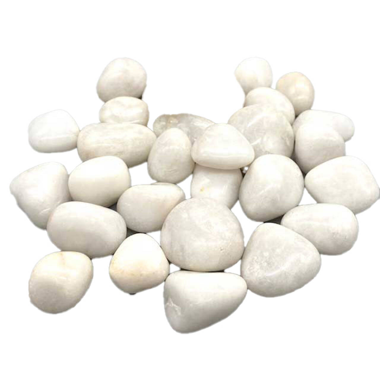 Agate, White Tumbled Stones 1 Lb.