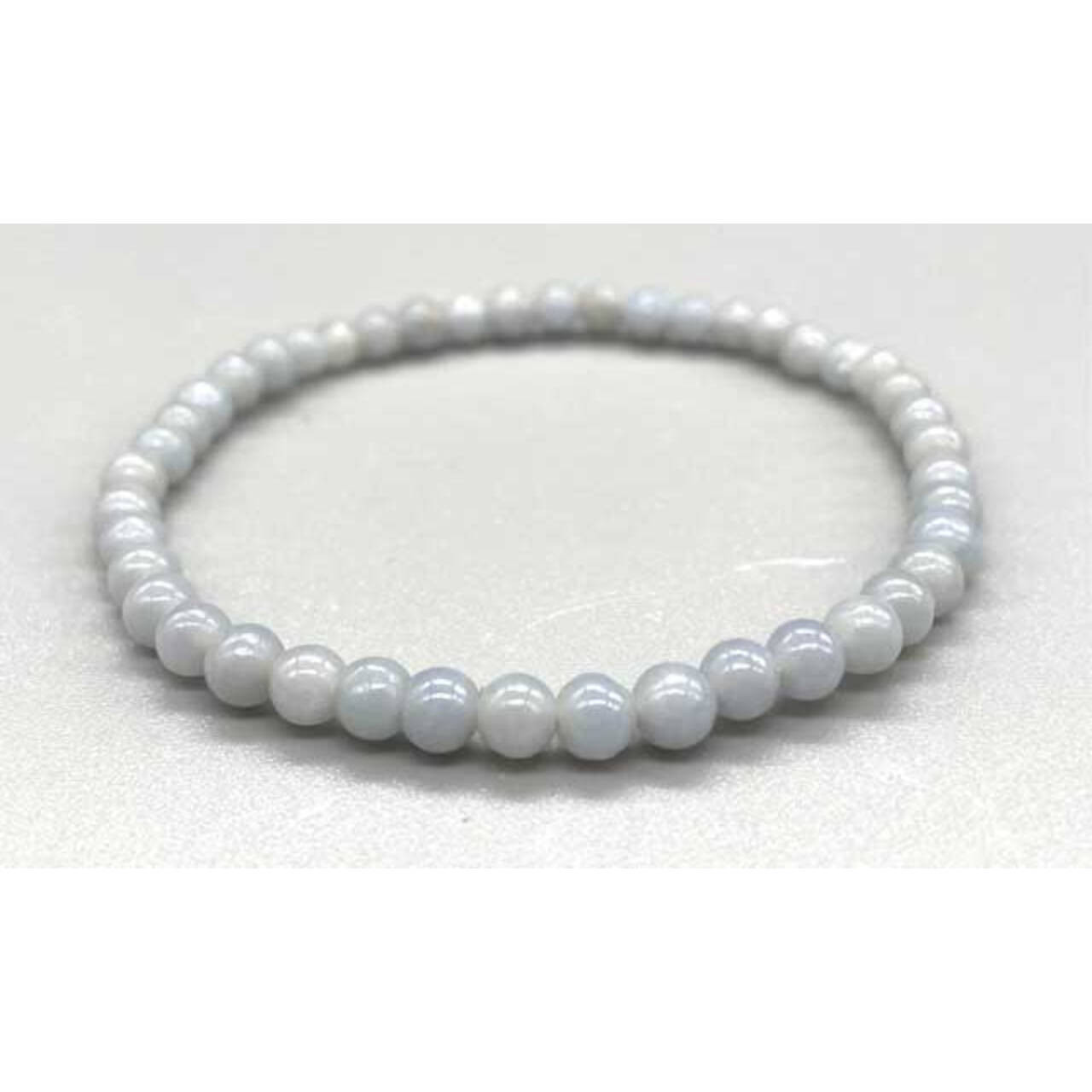 Angelite Stretch Bracelet 4 mm.