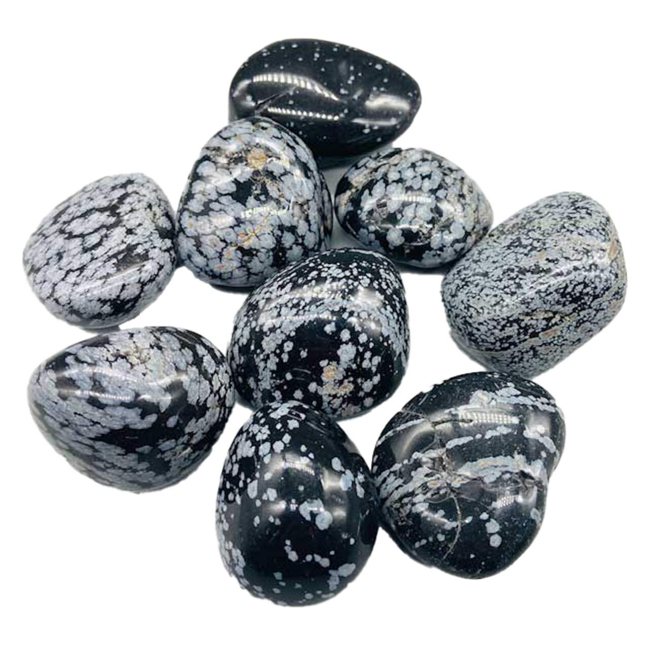 Snowflake Obsidian Tumbled Stones 1 Lb.