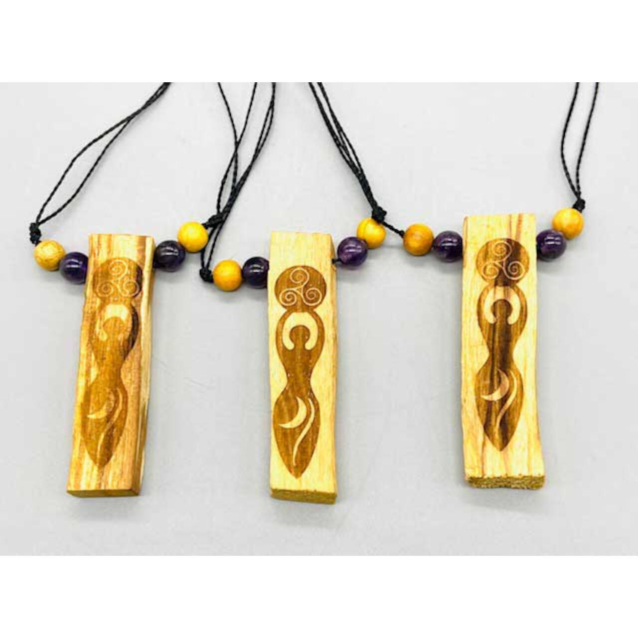 Goddess Palo Santo W Amethyst (Set Of 3)