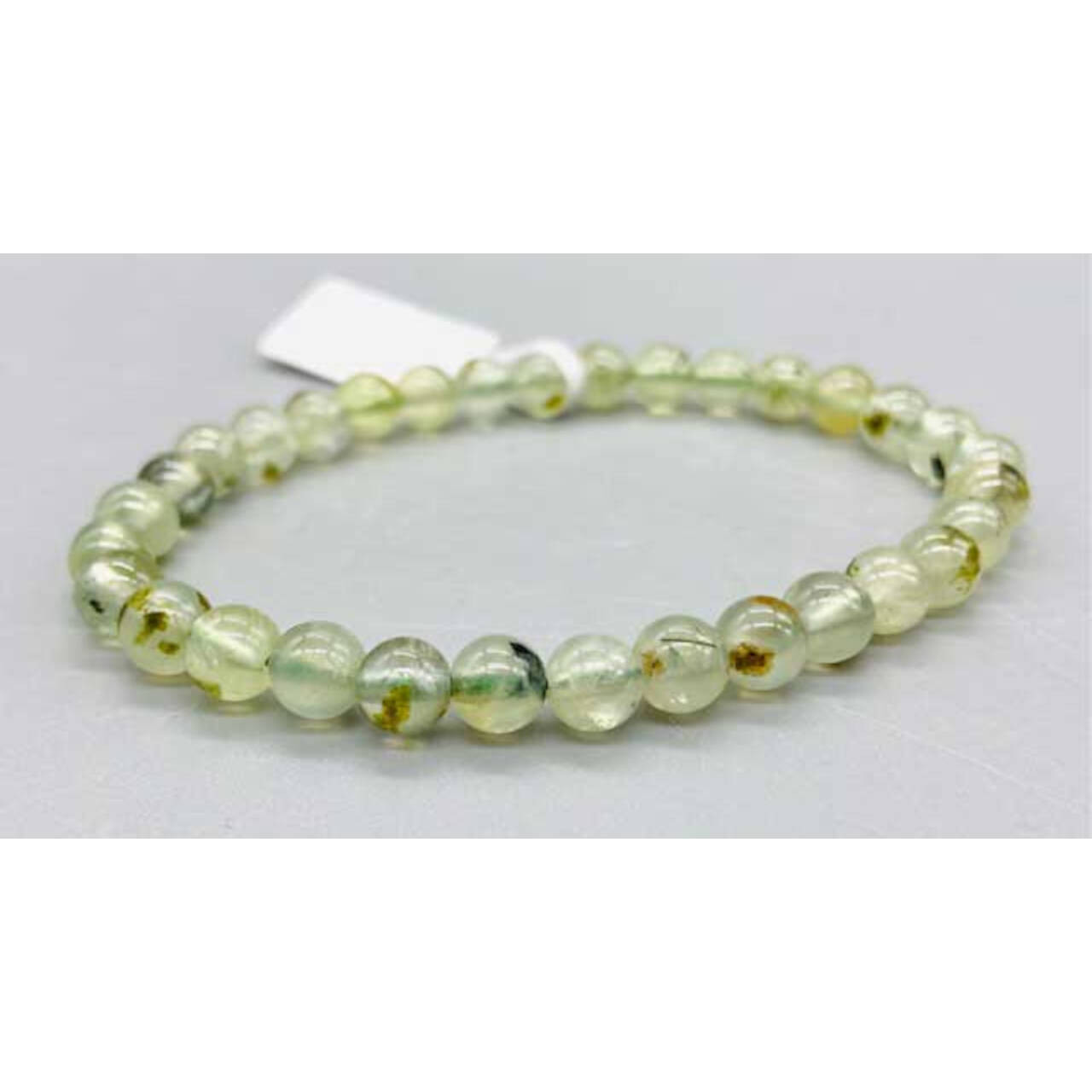 Prehnite Bracelet 6 mm.