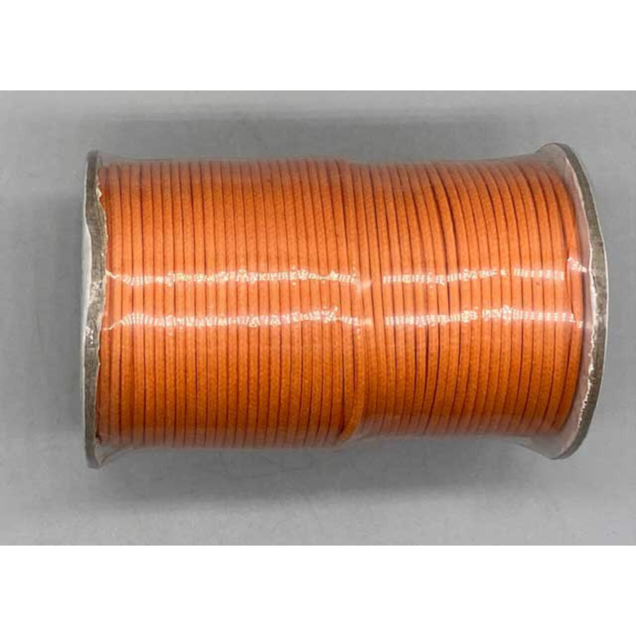 Orange Waxed Cotton Cord 2 mm. 100 Yds