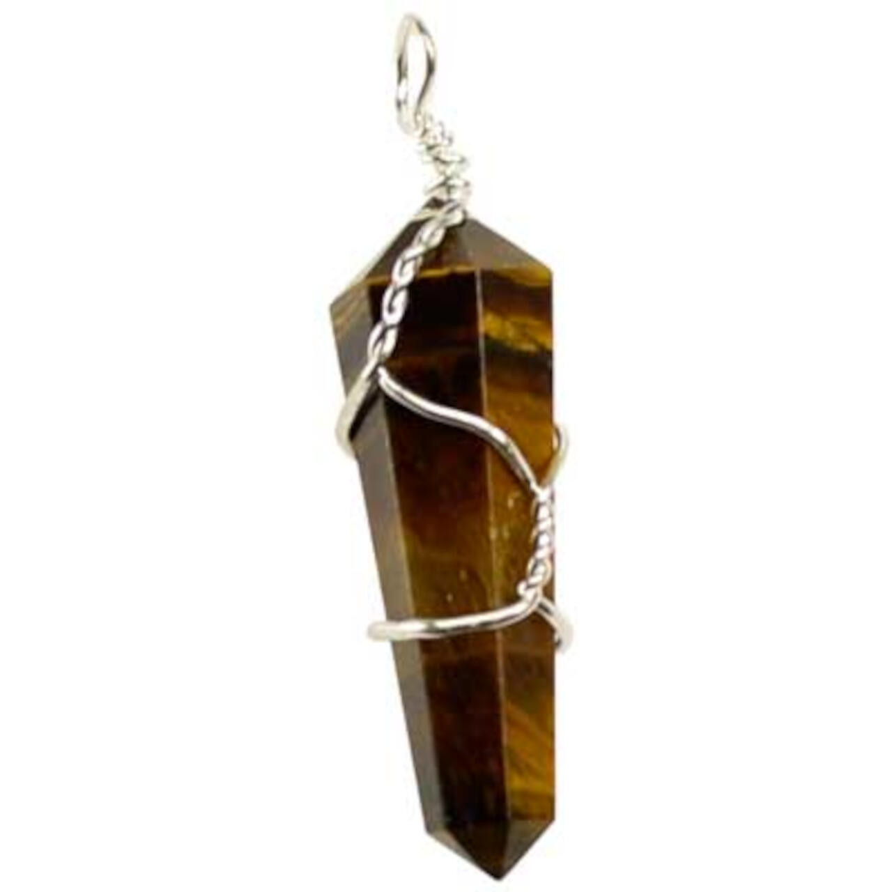 Wire Wrapped Tiger Eye Point (Set Of 5)