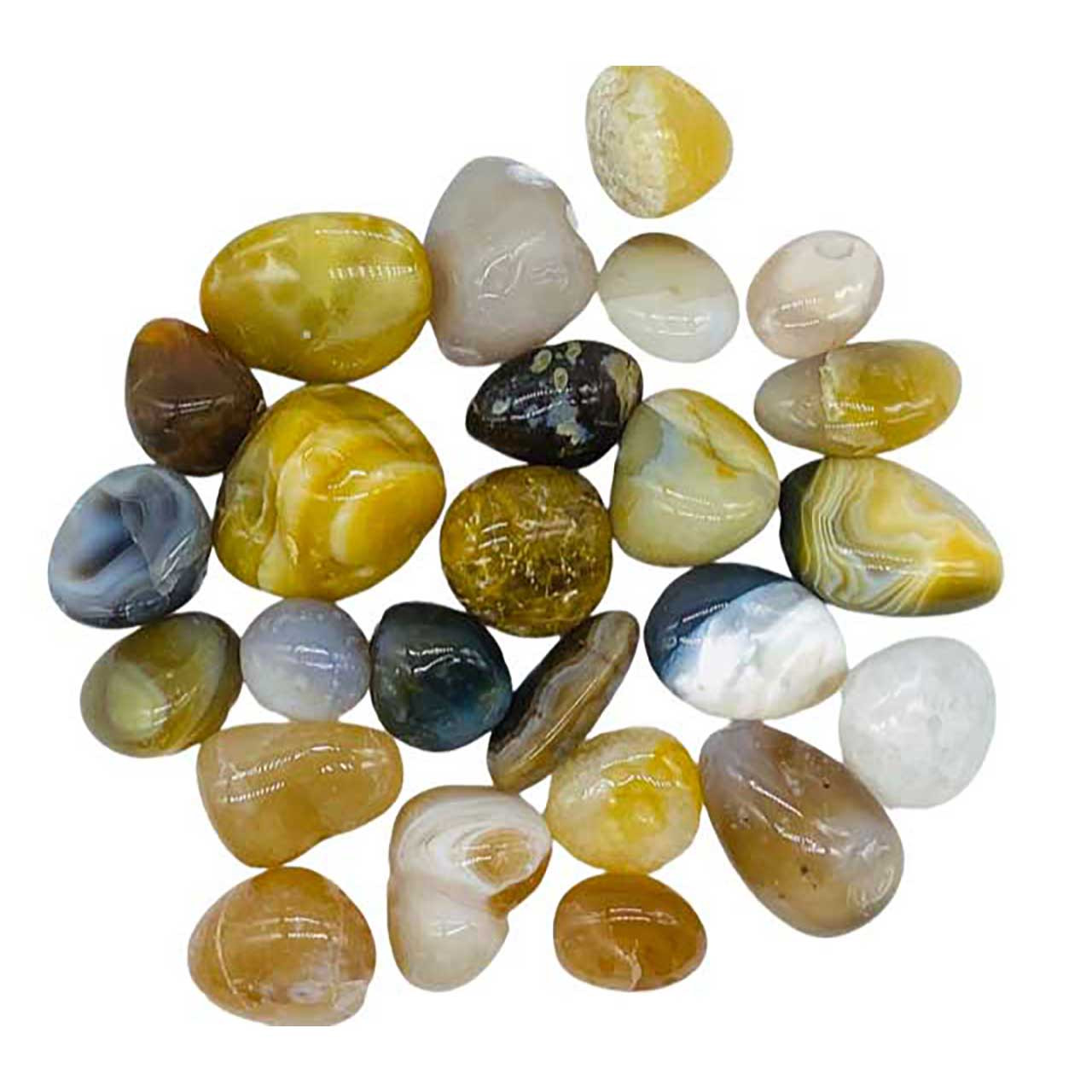 Agate, Natural Tumbled Stones 1 Lb.
