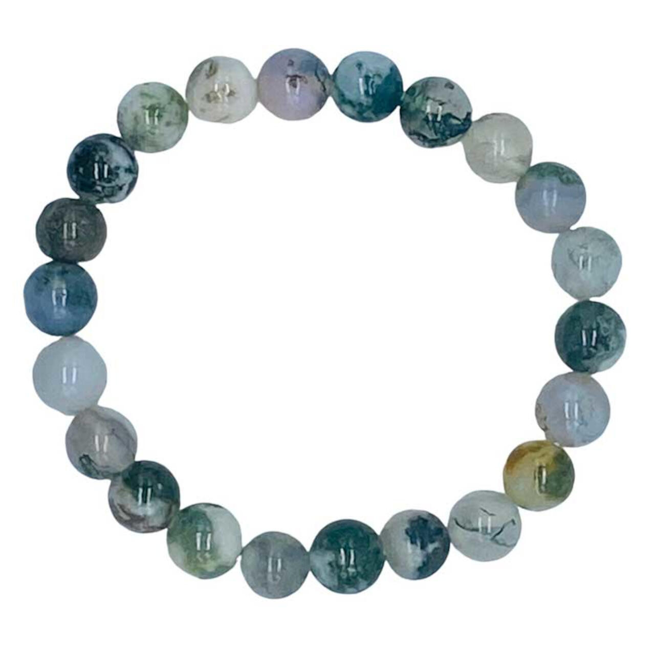 Moss Agate Bracelet 8 mm