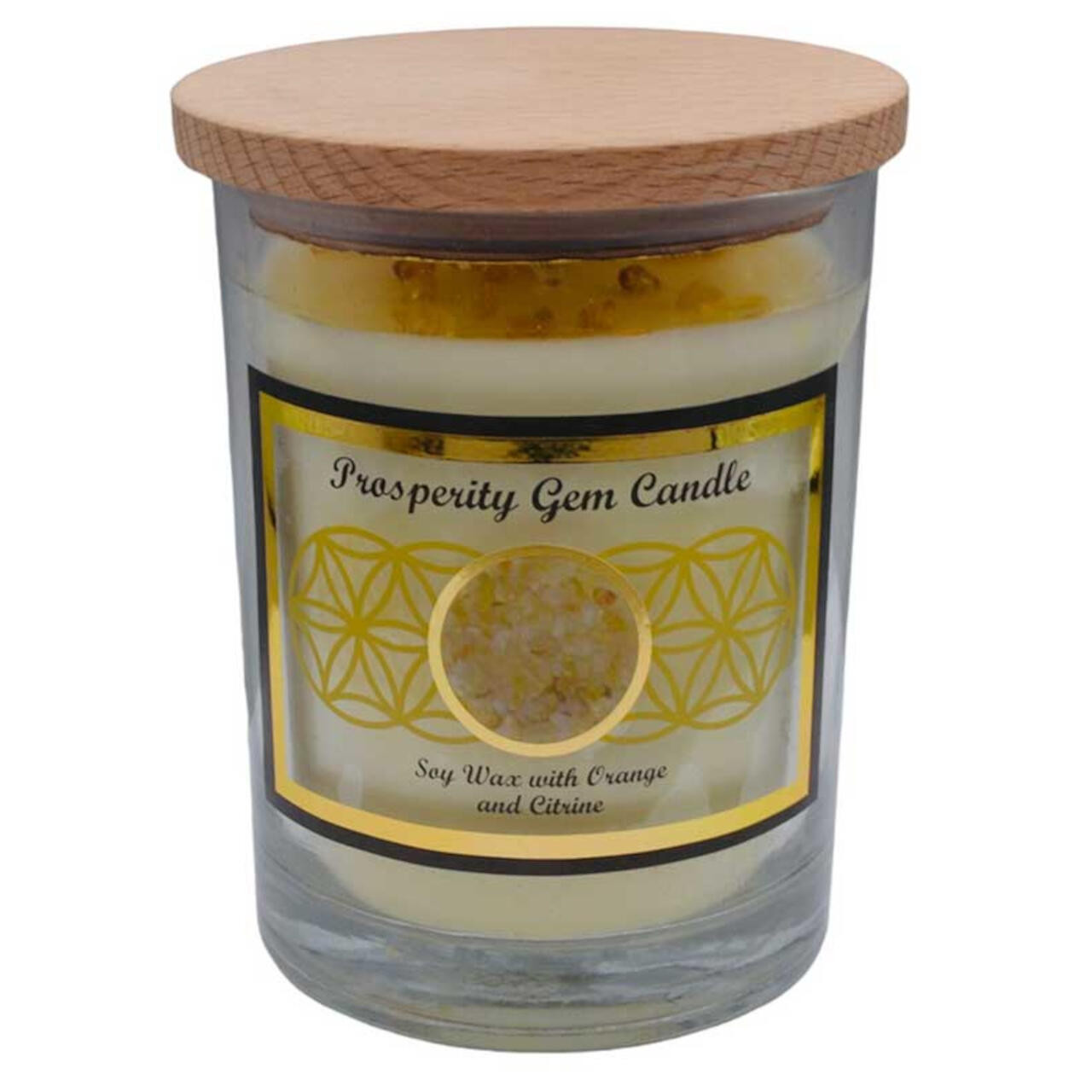 Prosperity Gem Stone Soy Candle