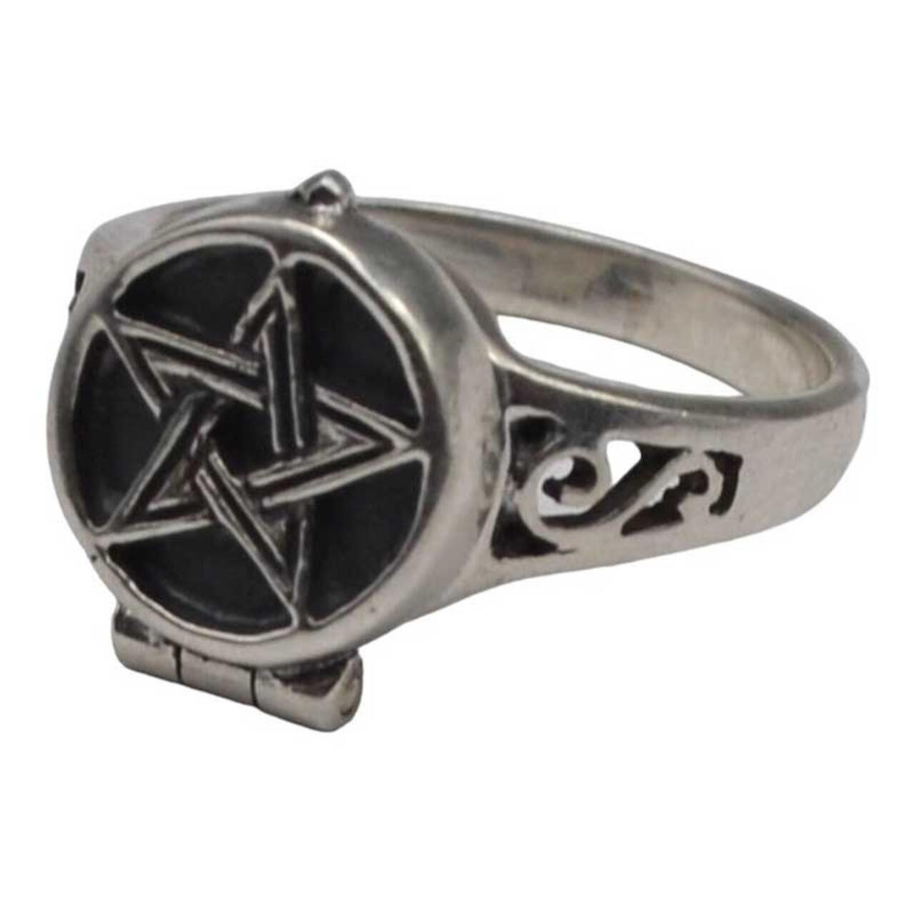 Pentagram Poison Ring Sterling Size 7