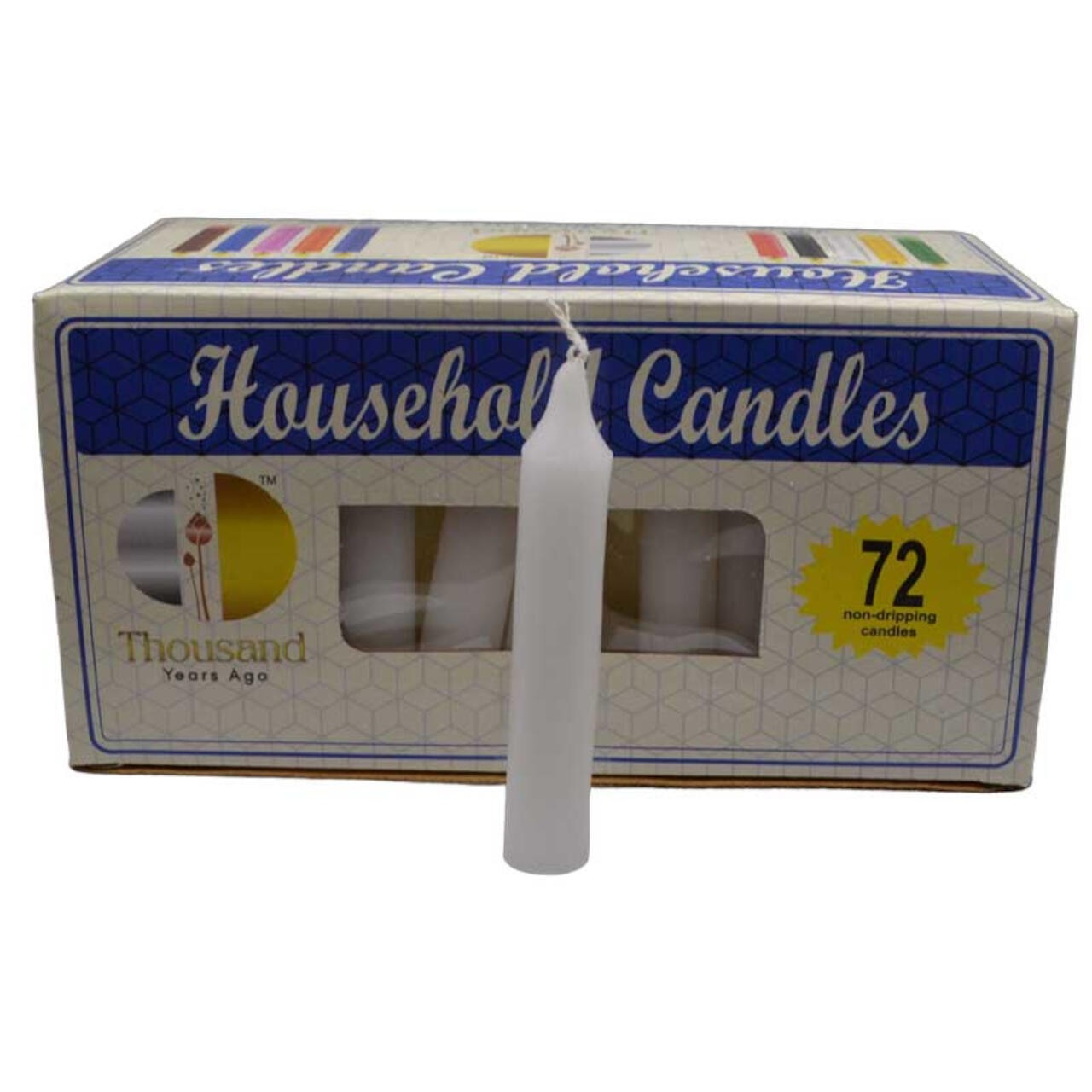 White 4" Household Candles (Set Of 72)