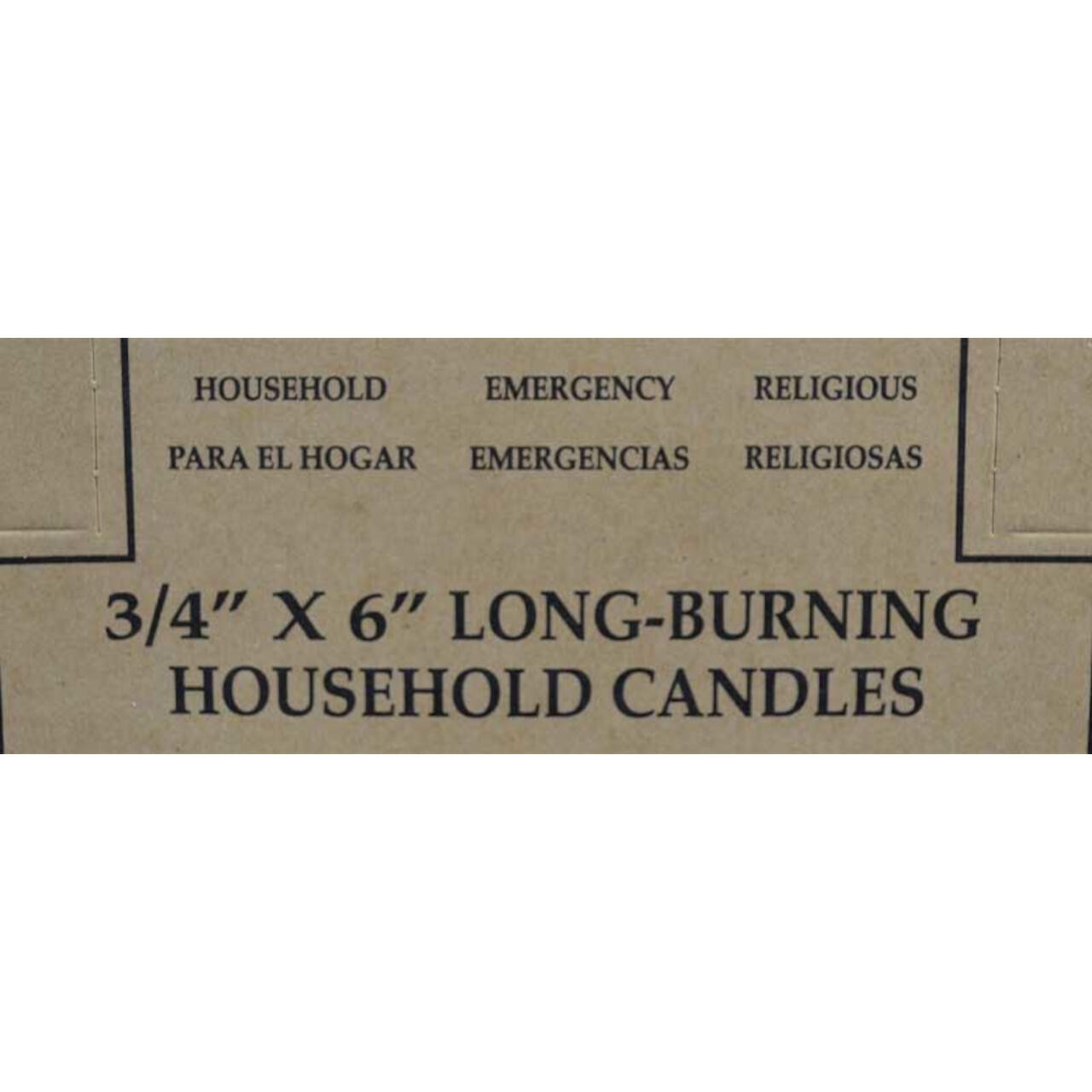 Black 6" Household Candle (Set Of 36) Made in USA