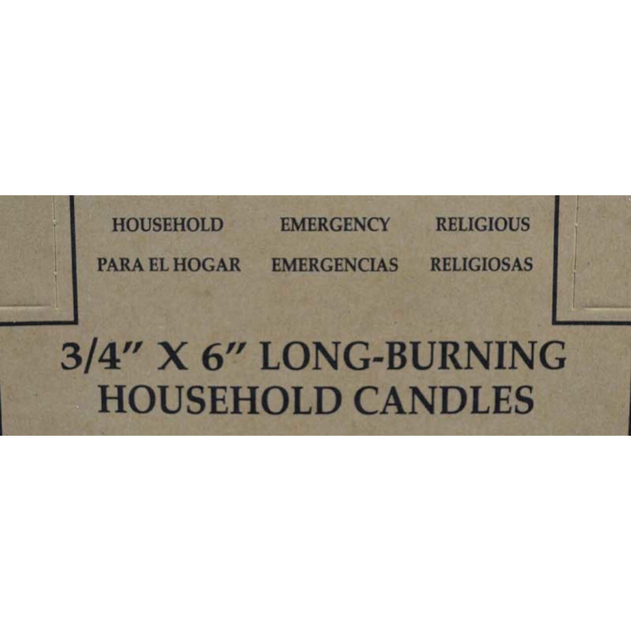 Brown 6" Household Candle (Set Of 36) Made in USA