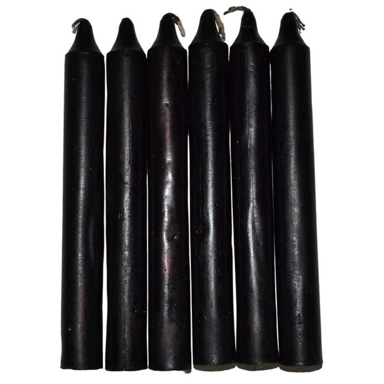Black 6" Household Candle (Set Of 6)