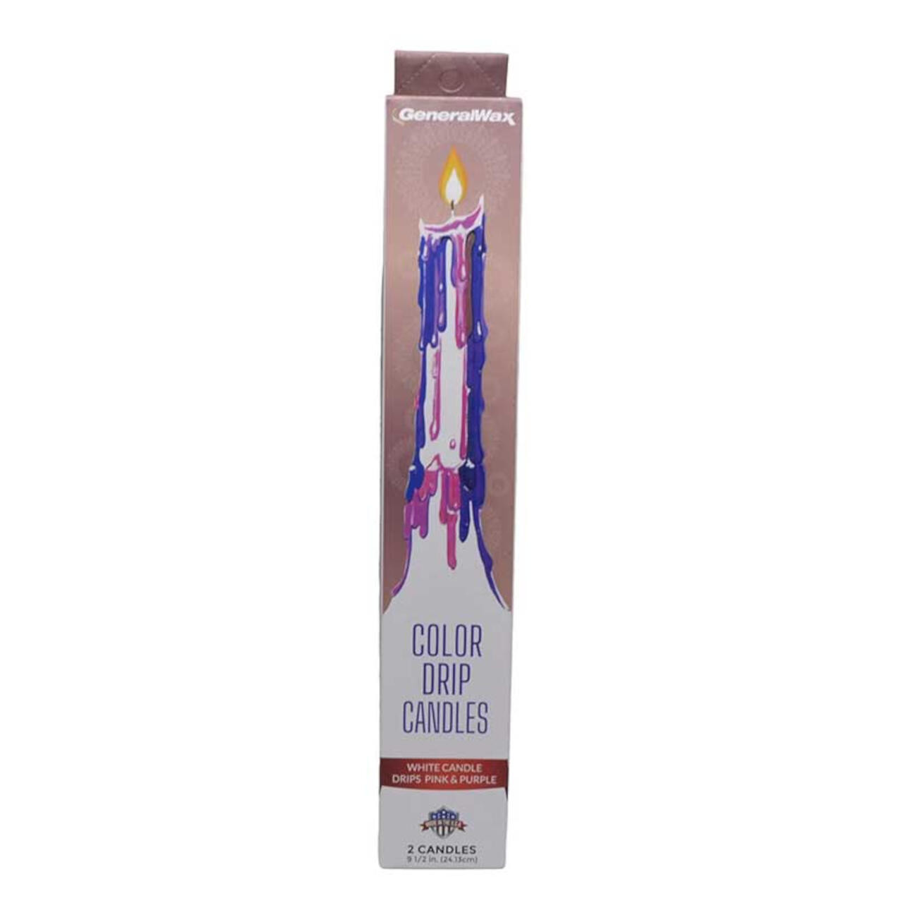 Pink, Purple Drip Candles (Set Of 2)