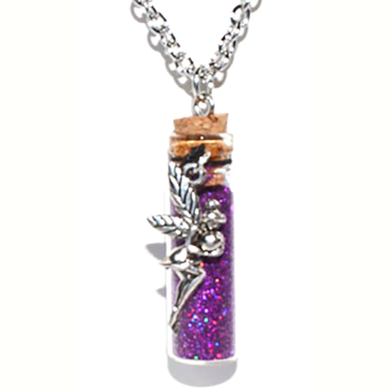 Fairy Purple Glitter Necklace