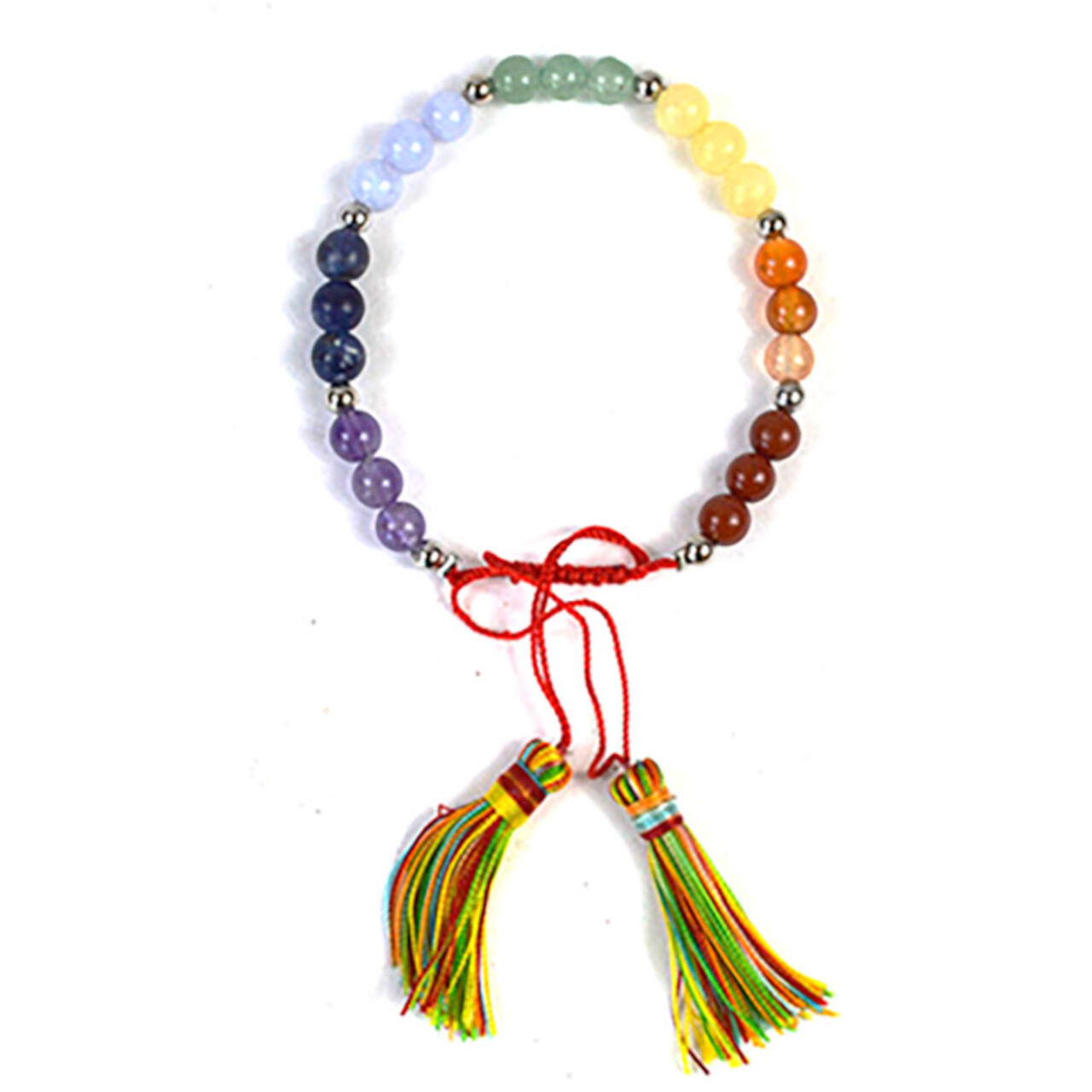 7 Chakra With Tassel Bracelet 6 mm