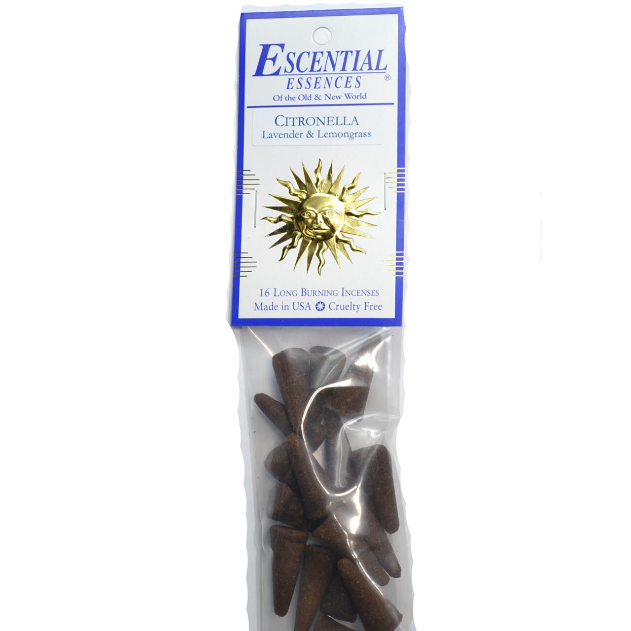 Citronella Escential Essences Incense Cones 16/Pk