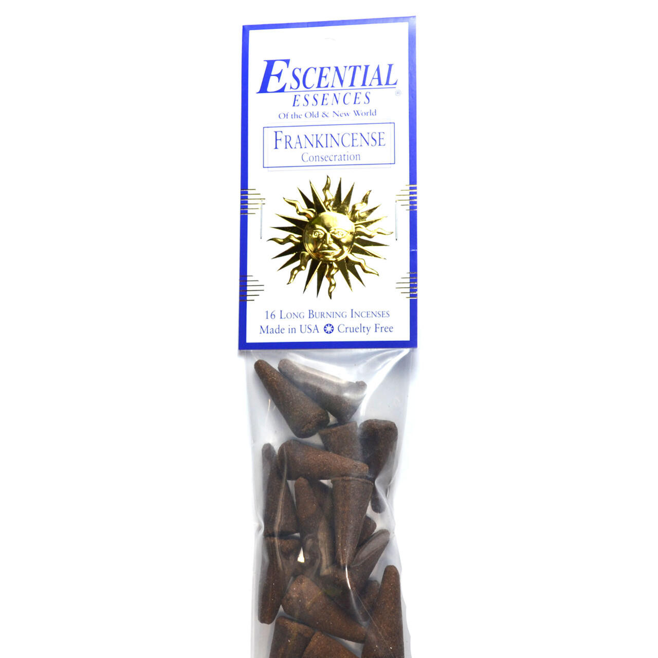 Frankincense Escential Essences Incense Cones 16/Pk