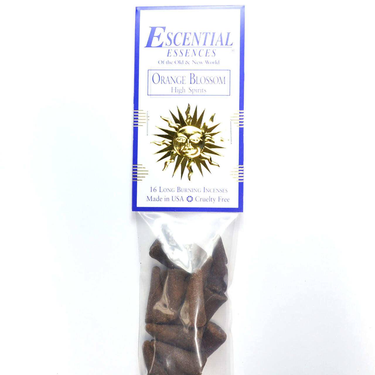 Orange Blossom Escential Essences Incense Cones 16/Pk