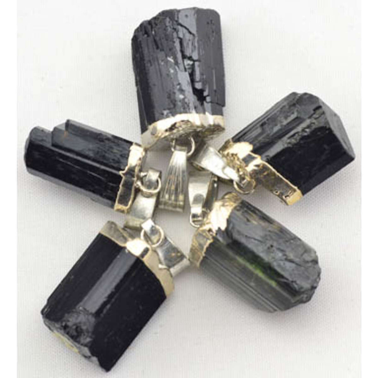 Black Tourmaline Natural Gemstone Pendant