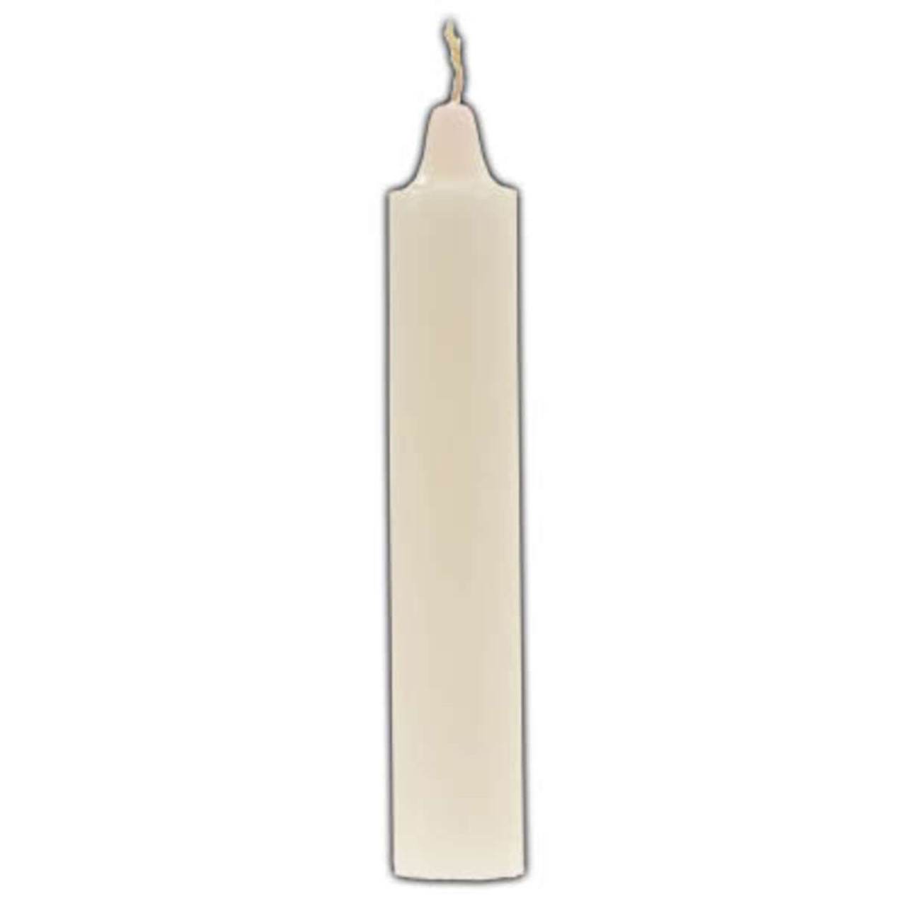 White Pillar Candle 9"